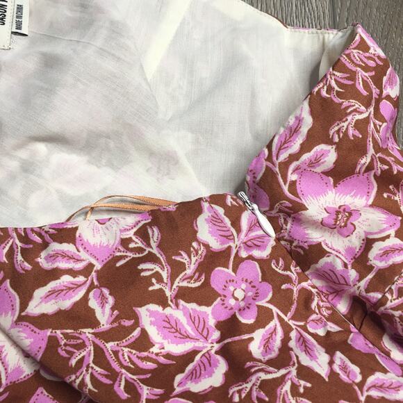 NWT Jason Wu Womens One Shoulder Belted Floral Mini Dress Lined Multicolor L - Picture 8 of 11